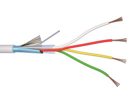 Кабель сигнальный Alarm cable 4x0,22; с жилой заземления в экране. Бухта 100 м.