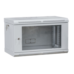 Шкаф телекоммуникационный 19 ", настенный 6U (370х600х450) двери акрил, серый